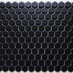 Hexagon Mosaic Evo, Small Black Octagon Tile